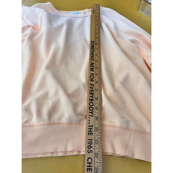Z Supply Washed Ashore Ombre Pullover Sweatshirt Orange Cream Women's Size M NWT - Picture 7 of 7